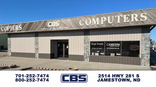 Central Business Systems, Inc. Jamestown ND -  Front of Building